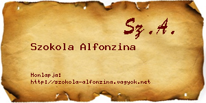 Szokola Alfonzina névjegykártya